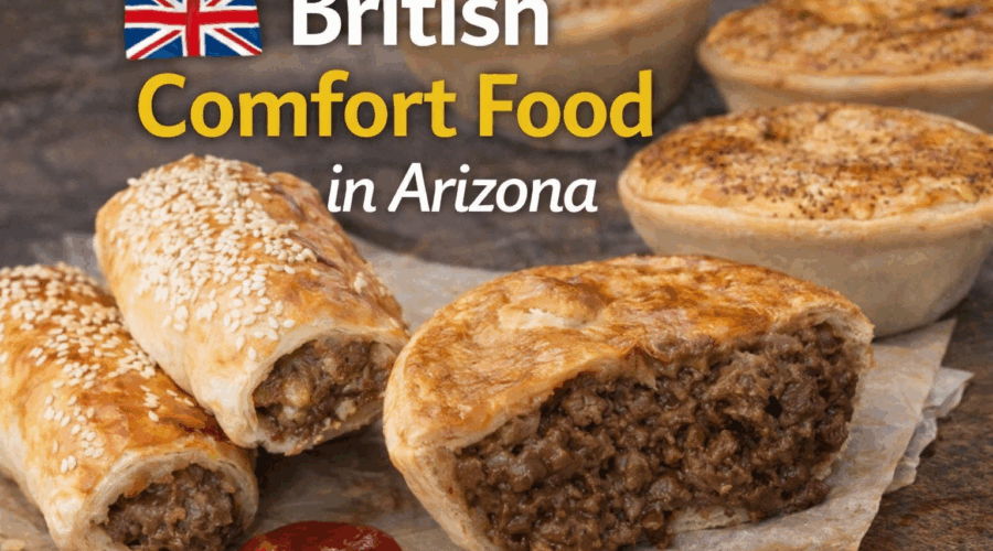 British food in Arizona featuring meat pies and sausage rolls from AZ Pie Guys